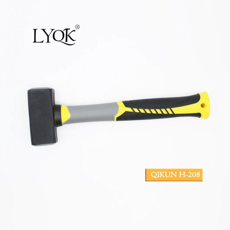 H-206 Construction Hardware Hand Tools Plastic Coated Handle German Type Stoning Stone Hammer