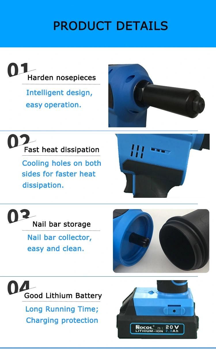 Large Pull Force 2.4-6.4 Lithium Battery Pop Riveting Tool