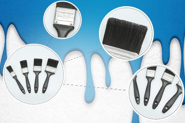 Plastics Handle Paint Brush with White Bristle