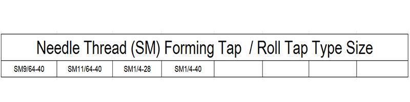 Sm1/4-28 Hsse-M42 Needle Thread Forming Tapss Sm 9/64 11/64 1/4 Machine Roll Screw Thread Tap