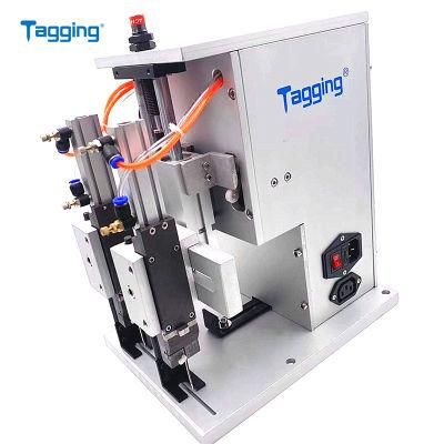 TM5210 Pneumatic Double Tagging Machine for Wash Clothes Microfiber Anti-Scalding Gloves