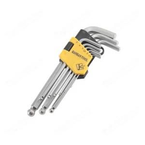 9PCS Medium Long Ball-End Hex Key Set Wrench for Hand Tools
