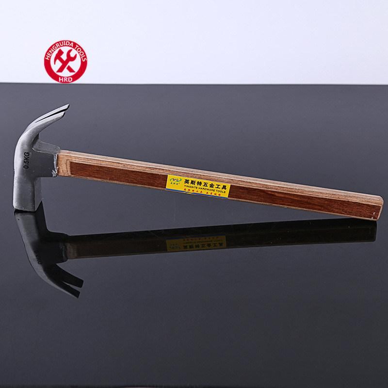 Claw Hammer with Stuare Wooden Handle, Square Head