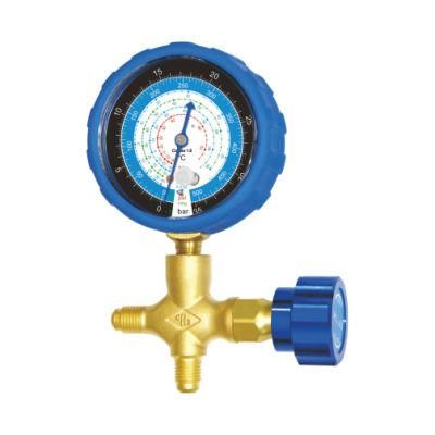 Refrigeration Single Pressure Gauge with Aluminum Valve