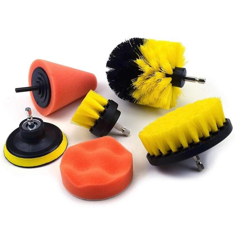 Electric Drill Cleaning Brush 9-Piece Set Conical Polishing Waxing Sponge Automobile Tire Gap Cleaning Electric Drill Brush