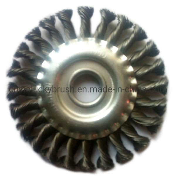 200mm Semi Twist Knot Steel Wire Wheel Brush (YY-108)