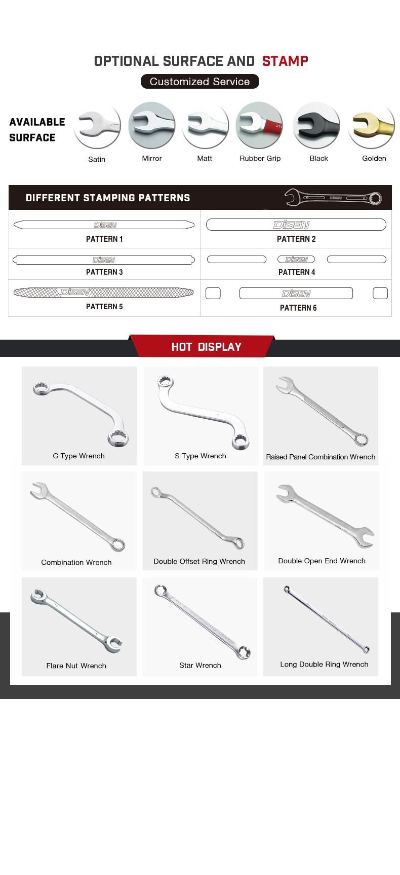 10-Piece (6-27mm) Commbination Wrench Set