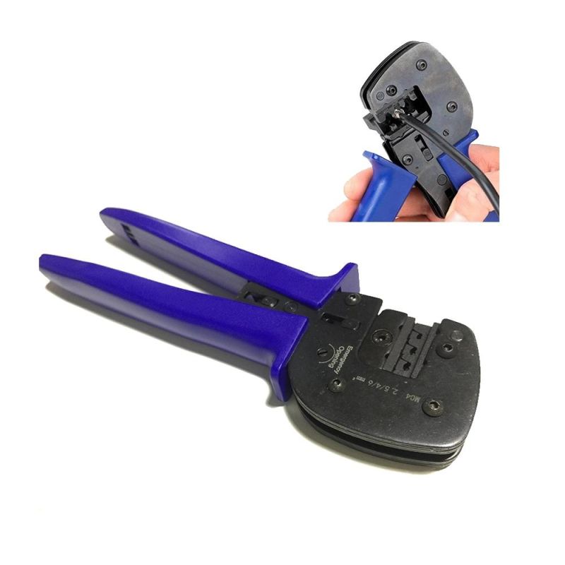 Mc4 Solar Crimping Tool Plier 2.5/4/6mm2 14-10AWG with Jaw for Solar Connector Cable Wire Solar Panel Cable PV System Project Hand Tools