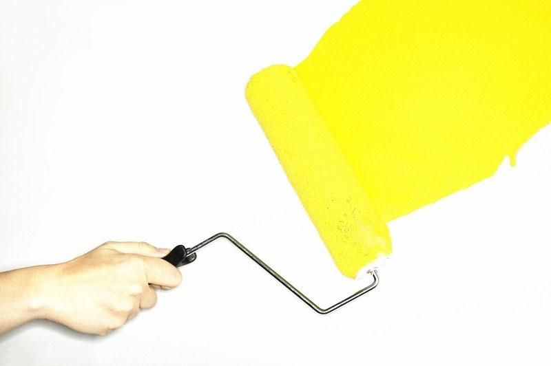 Yellow Stripe Acrylic Paint Roller Paint Brush Roller Brush