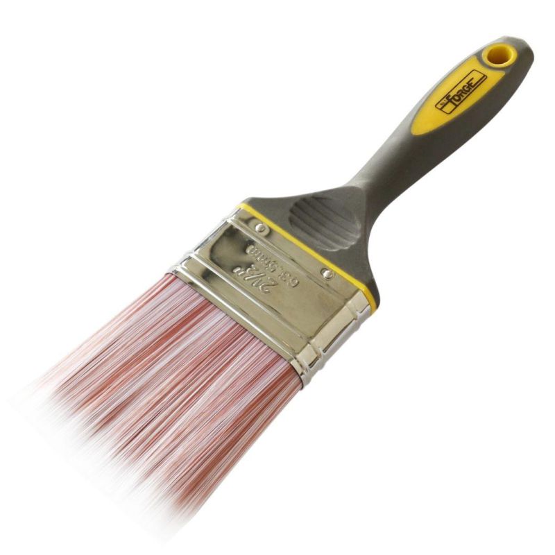 2.5" Painting Tools Paint Brush with Sharpened Synthetic Bristles and TPR Handle