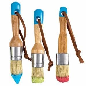 3 Pack Chalk Paint and Wax Brush Set for Any Paint