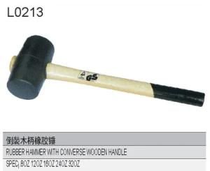 Rubber Hammer with Reverse Wooden Handle L0213