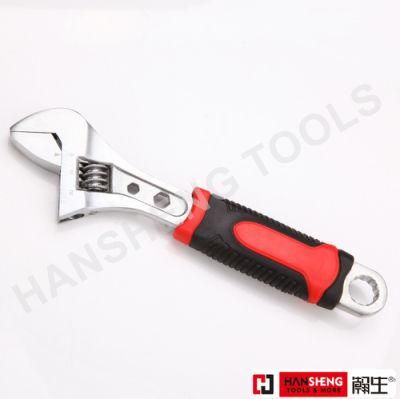 6&quot;, 8&quot;, 10&quot;, 12&quot;, Made of Carbon Steel, Chrome, Nickel, Black Nickel or Pearl Nickel Plated, with PVC Hanlde, with Scale, Adjustable Wrench, One-Hand Operate