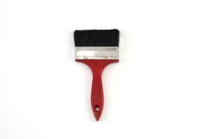 4&prime;&prime; Black Brush Wire Red Wooden Handle Paint Brush Set