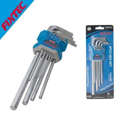 Fixtec 9PCS Cr-V Extra Long Arm Hex Key with Matt Finish