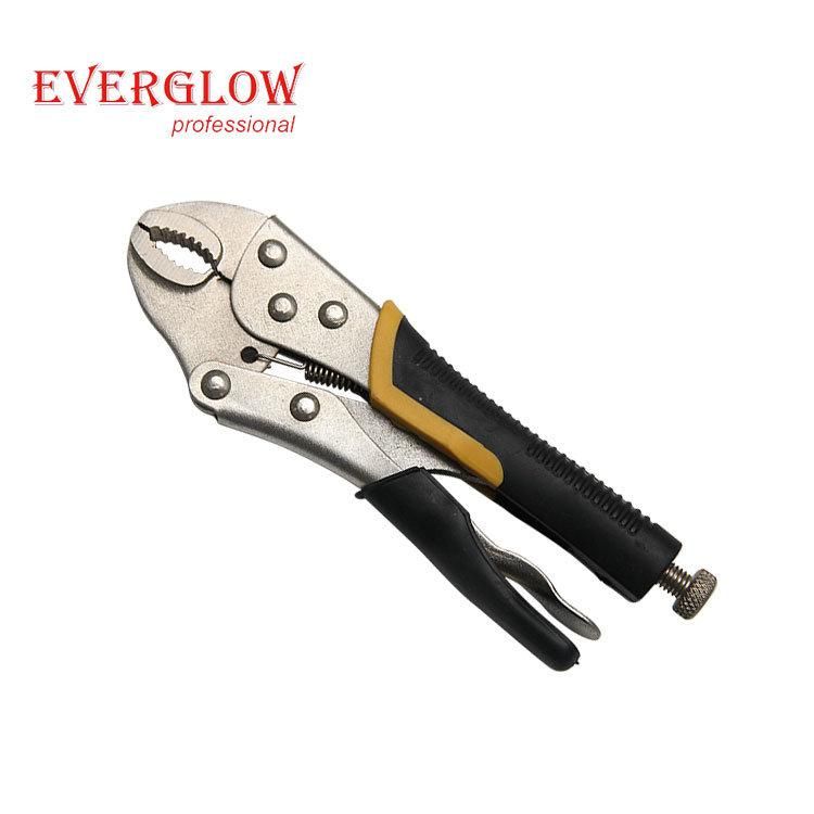 Deli R Model 5 "7 "10in Non-Slip Handle Adjustable Silver Pliers Steel Quick Pliers Curved Claw Best Ocking Pliers