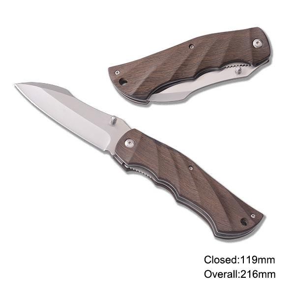 Mini Folding Knife with Wooden Handle