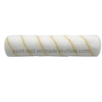 Polyester Material White with Gold Stripe Brush Roller