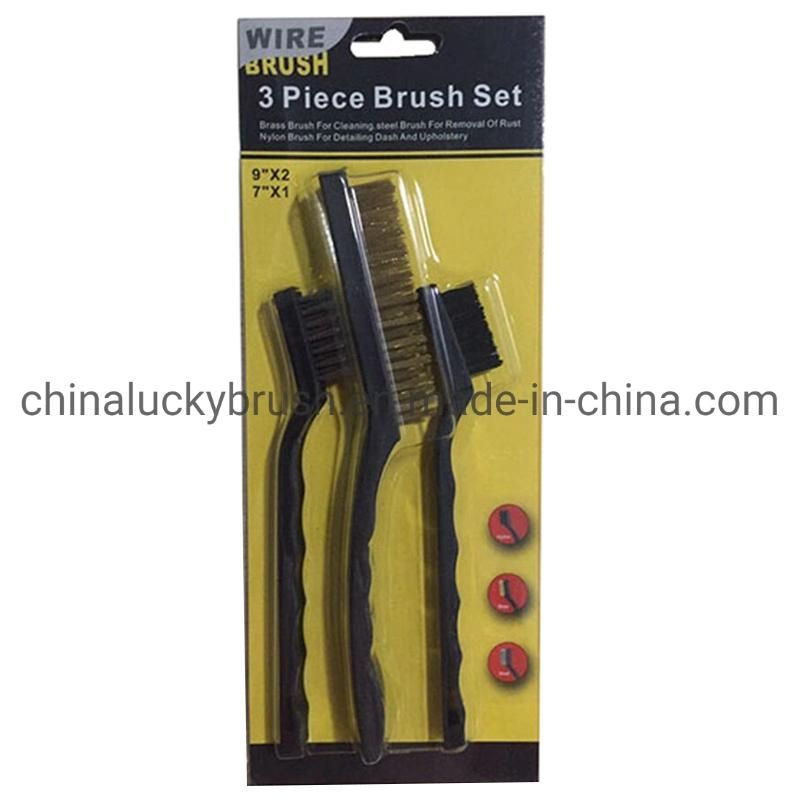 7inch Black Plastic Handle Wire Brush (YY-827)