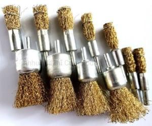China Supplier Stainless Steel Brass Wire Polishing End Brush for Car