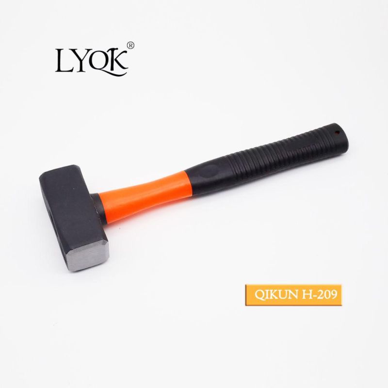 H-208 Construction Hardware Hand Tools Plastic Coated Handle German Type Stoning Stone Hammer