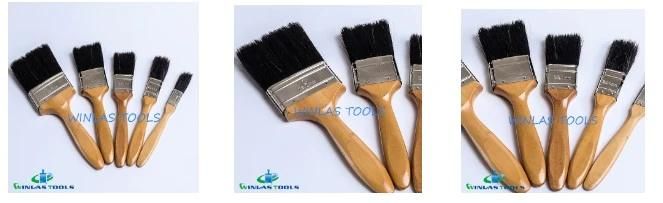 Wooden Handle Pure Black Bristle Paint Brush