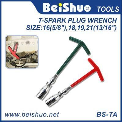 Plastic Handle T-Spark Plug Wrench for Wheel
