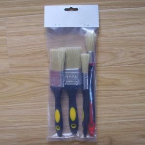 Paint Brush Set with Rubber Plastic Handle