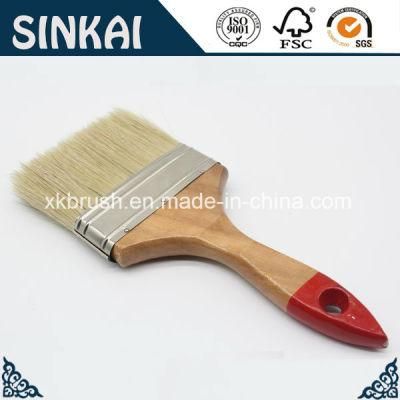 White Bristle Painting Brush with Stainless Steel Ferrule
