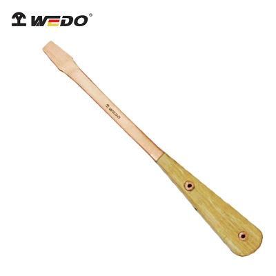 WEDO Beryllium Copper Flat-Head Screwdrive High Quality Non Sparking Slotted Screwdriver Wooden Handle