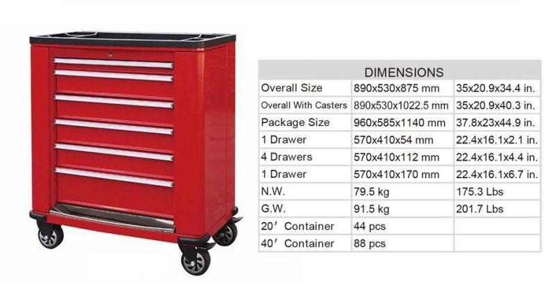 Heavy Duty Supply Cart with Two Storage Tray Shelves