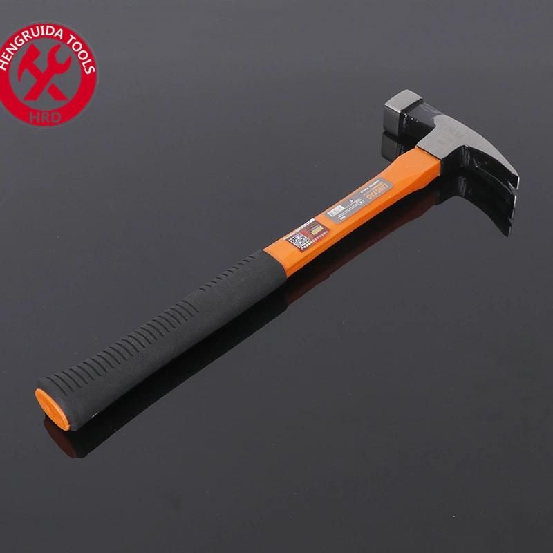 Claw Hammer Square Head Anti Slide Magnet Fiberglass Handle