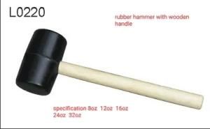 Rubber Hammer with Wooden Handle L0220