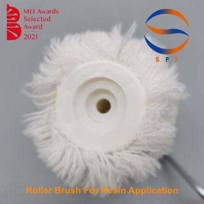 White Color Cotton Material Roller Brushes Kit for Resin Application