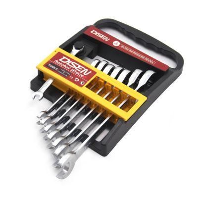 Combination Ratchet Wrench Set Hand Tools Repairing Cr-V Tools