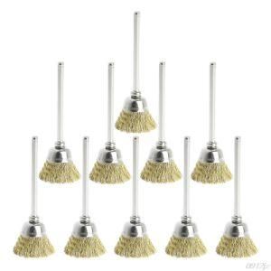 Brass Coated Wire Brush Wheel &amp; Cup Brush Set