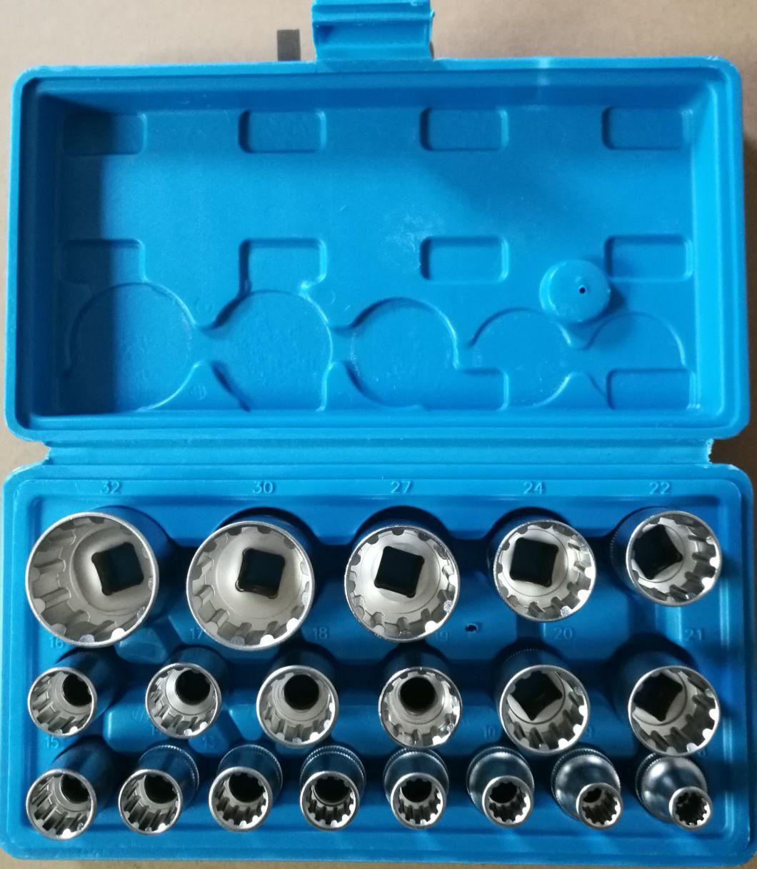 19PCS 1/2"Dr Teeth and Gear Socket Set (FY1719B-1)