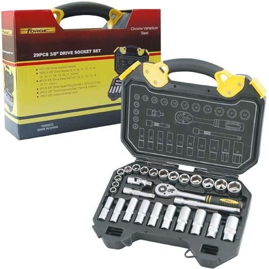 29PCS Professional Maintenance Cr-V Matte Finished 3/8" Drive Socket Set