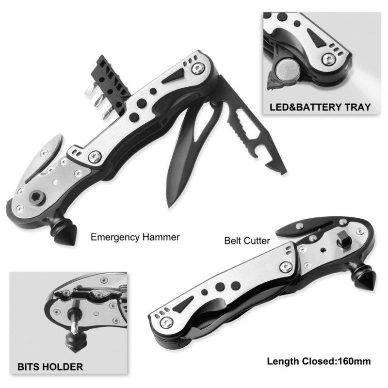 High Quality Newest Multifunction Survival Knife Tool Hammer (#8442)