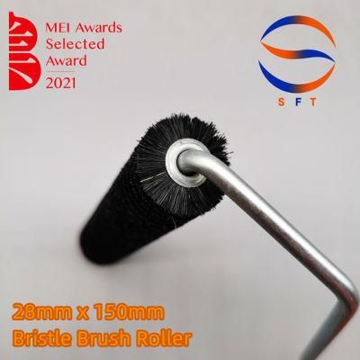 28mm Diameter Bristle Brush Rollers with Zinc Plated Plastic Handles