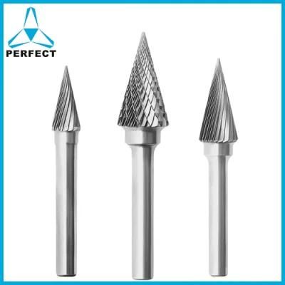 Tungsten Carbide Pointed Cone Shape Double Single Cut Rotary File