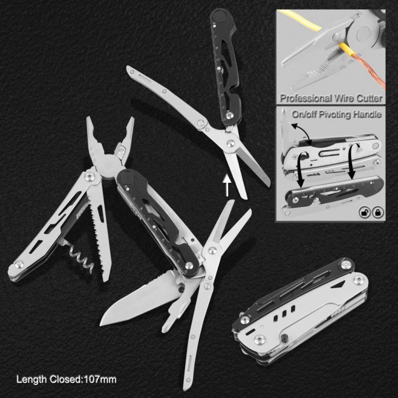 Stainless Steel Multi Function Tool Multitools Multi Function Plilers with Scissors (#8514)