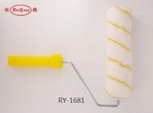 Yellow Line Roller Brush with Blending Fiber for Painting and Cleaning