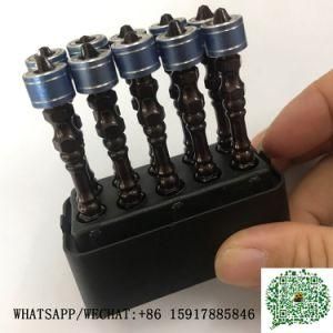 S2 H1/4 Black Anti-Slip Screwdriver Bits with Aluminum Magnetic Ring 10 PCS Bit Set Make in Guangzhou
