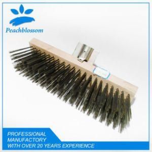Biyu Factory Direct Stainless Steel Bristles Wire Brush Long Handle Cleaning Brush Household Floor Brush Industrial Rust Removal Moss Deck