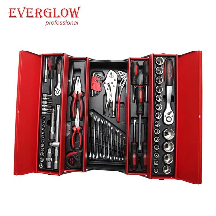 72PC Standard Hand Tool Set Ratchet and Socket Set