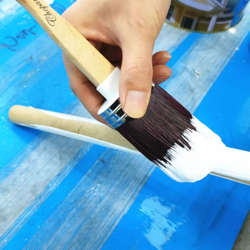 Soft Bristle Wooden Handle Chip Polyester Bristle Paint Brush