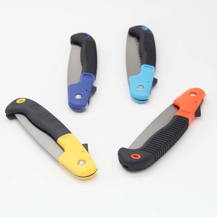 Colorful Plastic Handle Manganese Steel Blade Gardening Pruning Saws for Tough Branches