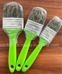 Colored Plastic Handle Paint Brush Synthetic and Pure Bristle Mix