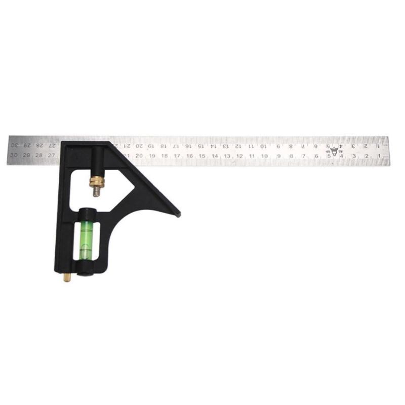 Horizontal Movable Square Aluminum Alloy 45 Degree Right Angle Ruler
